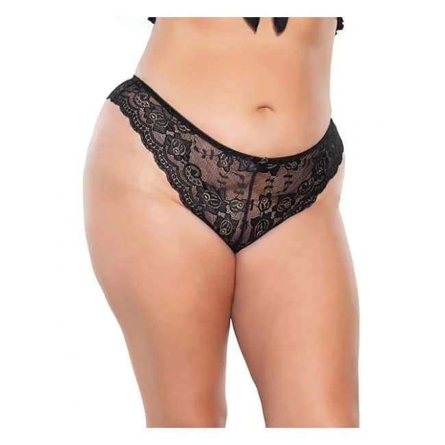 Scallop Stretch Lace High Leg Panty, image 1