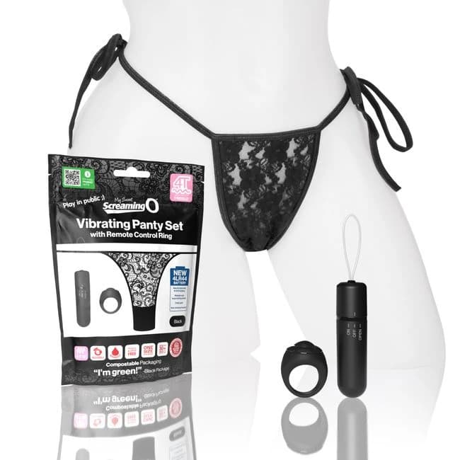 SCREAMING O MY SECRET 4T PANTY VIBE BLACK (TREBLE) - Image 1
