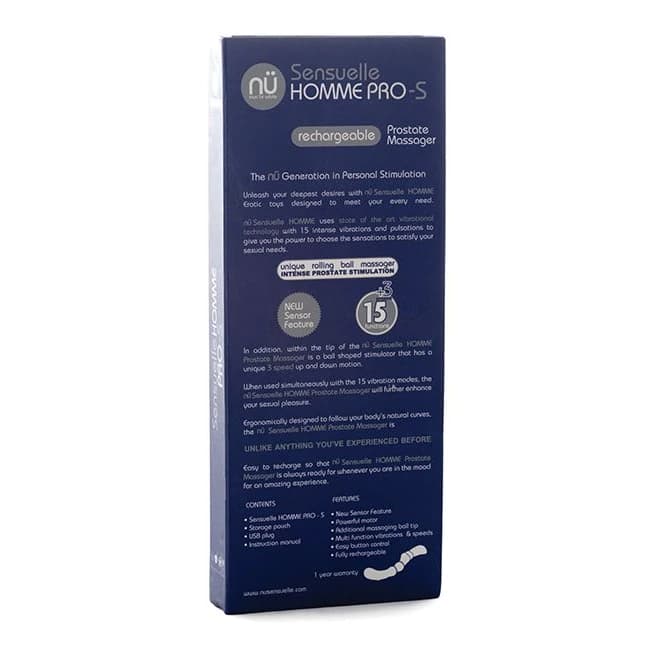 Sensuelle Homme Pro-s Prostate Massager Navy Blue - Image 1