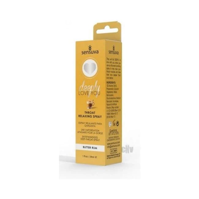 Sensuva Deeply Love You Throat Relaxing Spray Butter Rum 1 Oz., image 1