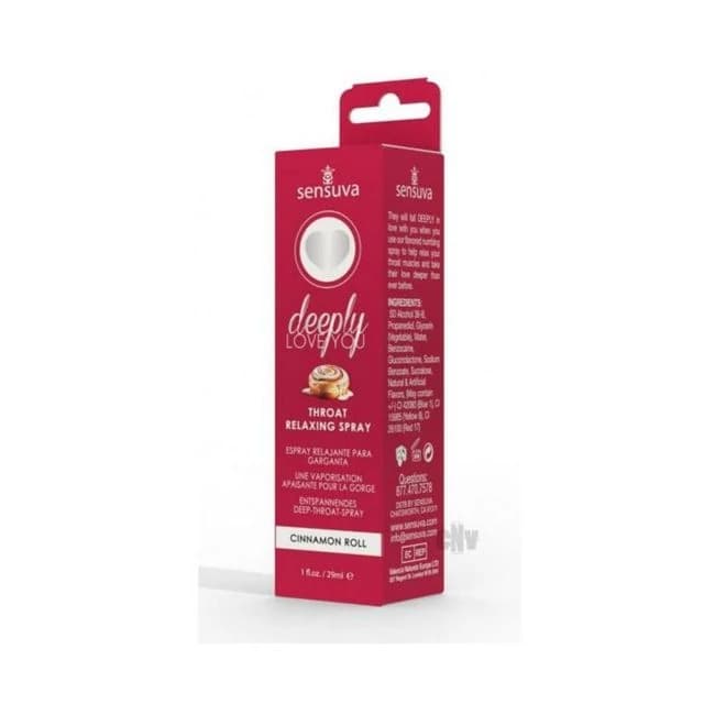 Sensuva Deeply Love You Throat Relaxing Spray Cinnamon Roll 1 Oz. - Image 1 Sensuva Deeply Love You Throat Relaxing Spray Cinnamon Roll 1 Oz. - Image 1