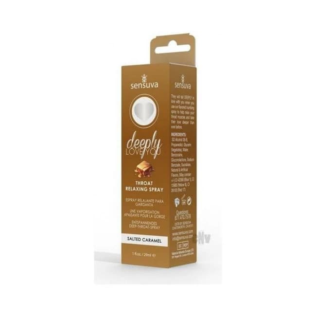 Sensuva Deeply Love You Throat Relaxing Spray Salted Caramel 1 Oz. - Image 1 Sensuva Deeply Love You Throat Relaxing Spray Salted Caramel 1 Oz. - Image 1