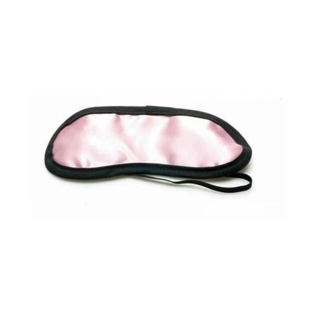 Sex Kitten Satin Eye Mask Pink with Black Trim, image 1