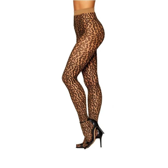 Sheer Leopard Pantyhose O/s - Image 1