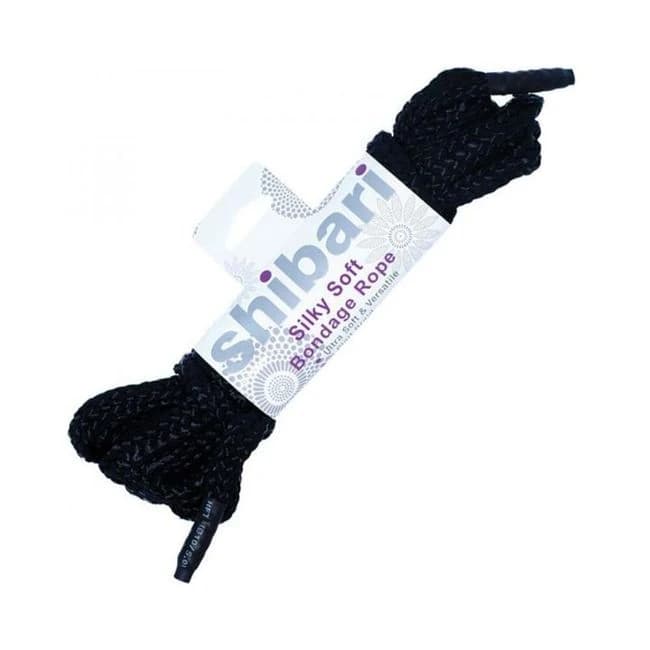 Shibari Silky Soft Bondage Rope 5 Meters - Black, image 1