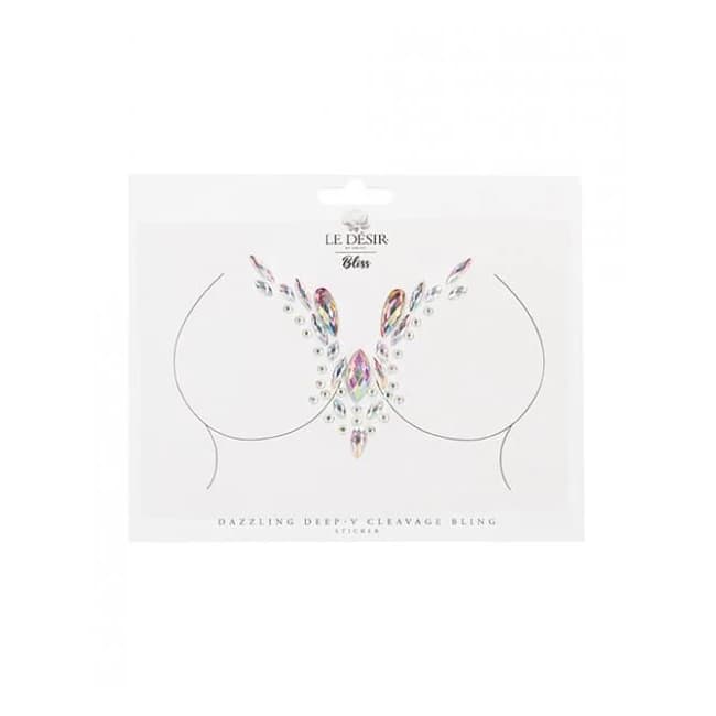 Shots Bliss Dazzling V Cleavage Bling Sticker O/S, image 1