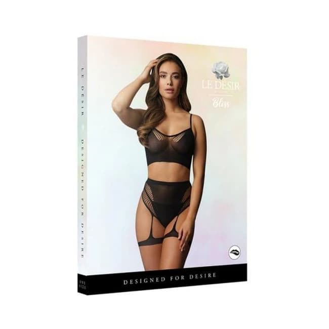 Shots Le Desir 2-Piece Bra Set with Garters, image 1