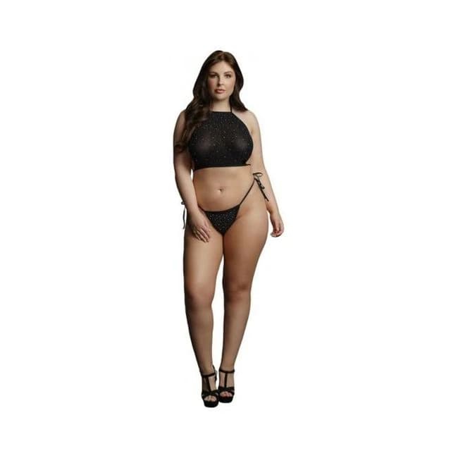 Shots Le Desir Festive Rhinestone Top and Thong, image 1