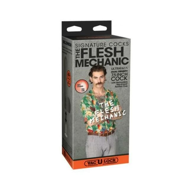Signature Cocks the Flesh Mechanic 7.5 In. Ultraskyn Vac-U-Lock Dildo, image 1