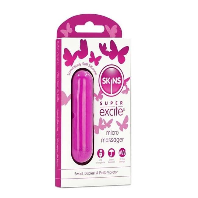 Skins Super Excite Pink Bullet Rechargeable - Image 1