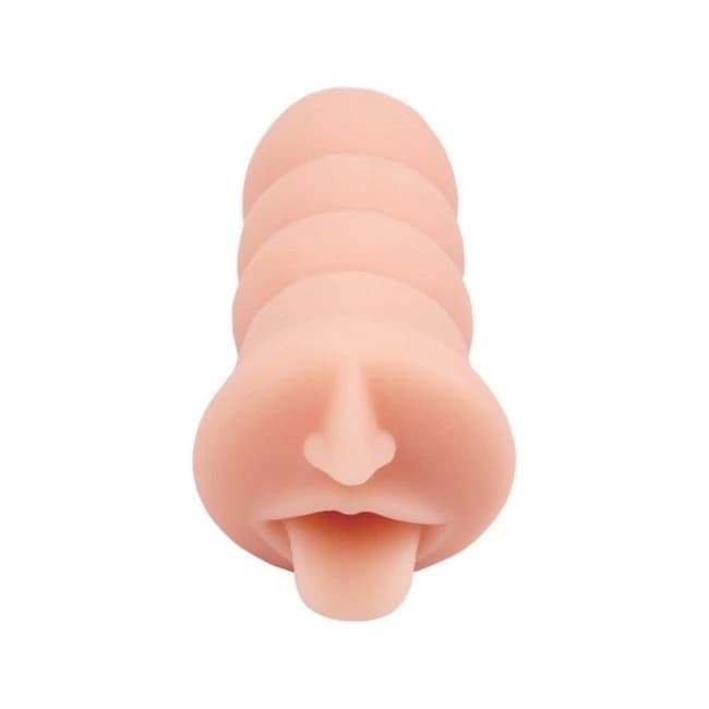 Skinsations Cum Guzzler Mouth & Tongue Stroker Beige, image 1
