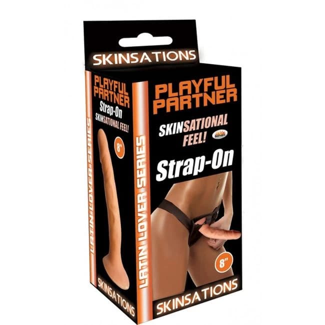 Skinsations Latin Lover Playful Partner 8 Strap on " - Image 1 Skinsations Latin Lover Playful Partner 8 Strap on " - Image 1