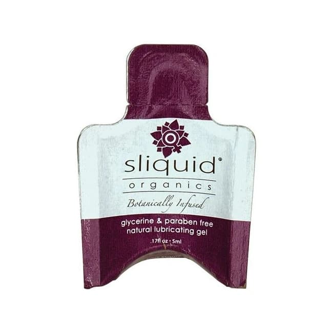 Sliquid Organics Natural Lubricating Gel - .17 oz Pillow, image 1