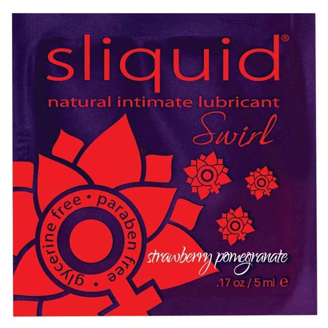 Sliquid Swirl Lubricant Pillow - .17 oz Strawberry Pomegranate, image 1