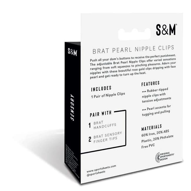 S&m Brat Pearl Nipple Clips - Image 1 S&m Brat Pearl Nipple Clips - Image 1