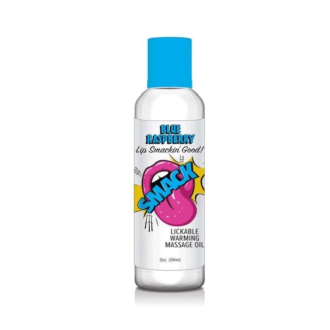SMACK BLUE RASPBERRY 2 OZ WARMING MASSAGE OIL - Image 1 SMACK BLUE RASPBERRY 2 OZ WARMING MASSAGE OIL - Image 1