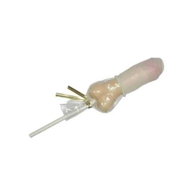 Small Penis W/condom Butterscotch (net) - Image 1 Small Penis W/condom Butterscotch (net) - Image 1