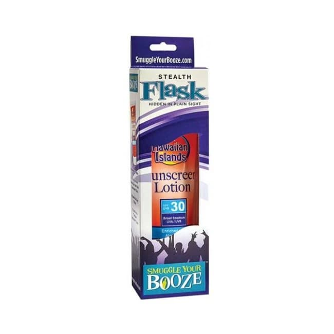 Smuggle Your Booze Sunscreen Spf 30 Flask with Funnel, image 1