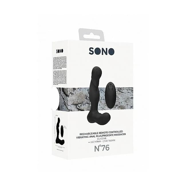 Sono No. 76 Vibrating Anal Plug / P Massager Black, image 1