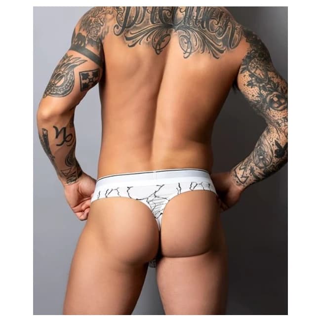 Soo Cumfy Thong Black/white - L/XL - Image 1