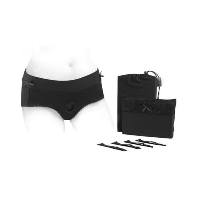 Spareparts Bella Cleavage Booty Short Harness Black Size 5xl, image 1
