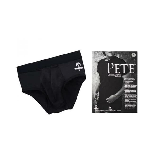 Spareparts Pete Briefs Nylon Packing Underwear Black Size, image 1
