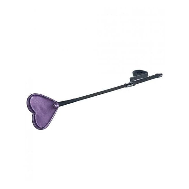 Spartacus Galaxy Legend Faux Leather Riding Crop Heart - Purple, image 1