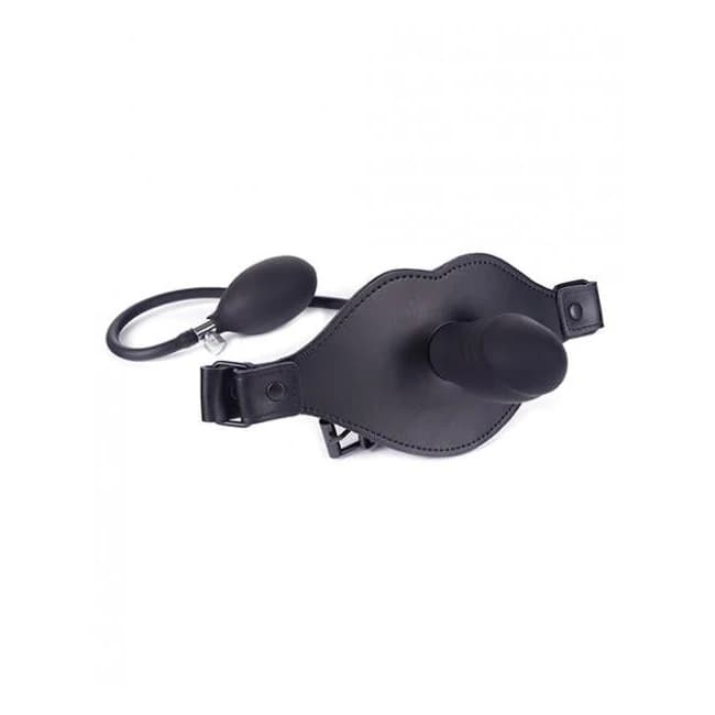 Spartacus Inflatable Dildo Gag with Hand Pump Black O/s - Image 1 Spartacus Inflatable Dildo Gag with Hand Pump Black O/s - Image 1