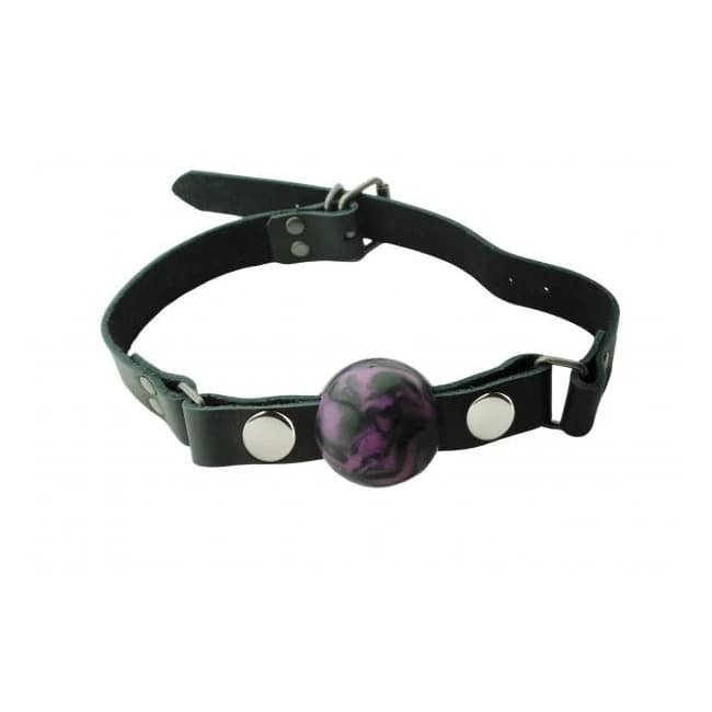 Spartacus Nickel Free Hardware Small Ball Gag Black O/s - Image 1 Spartacus Nickel Free Hardware Small Ball Gag Black O/s - Image 1