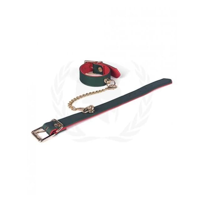 Spartacus Pu Beginners Wrist Restraints - Green/red, image 1