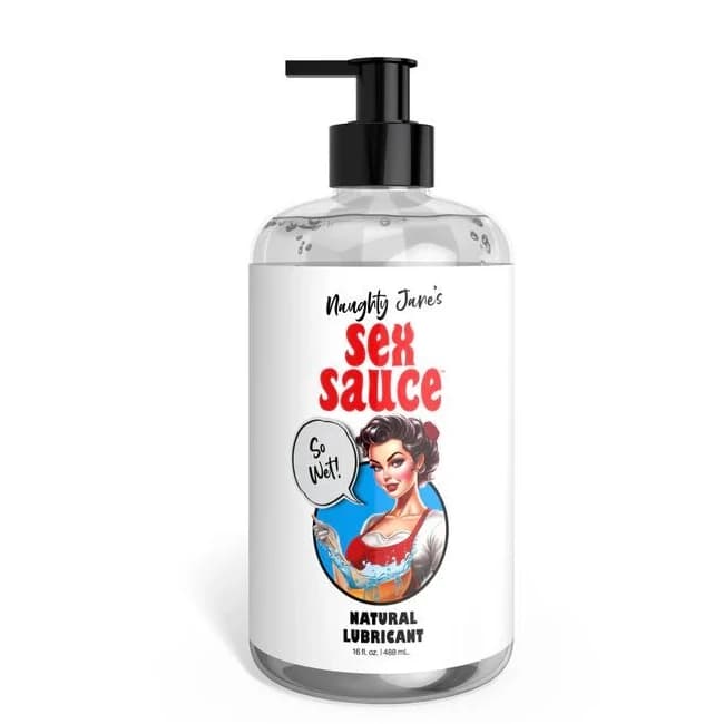 SS NAUGHTY JANES SEX SAUCE NATURAL LUBE 16 OZ - Image 1