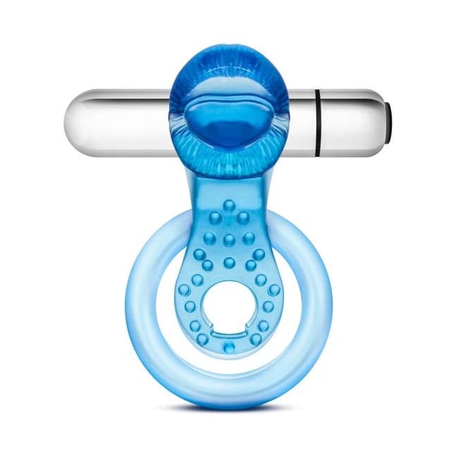 Stay Hard 10 Function Vibrating Tongue Ring Blue, image 1