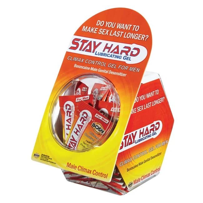 Stay Hard Sample Packet 50pc Fishbowl Display - Image 1 Stay Hard Sample Packet 50pc Fishbowl Display - Image 1