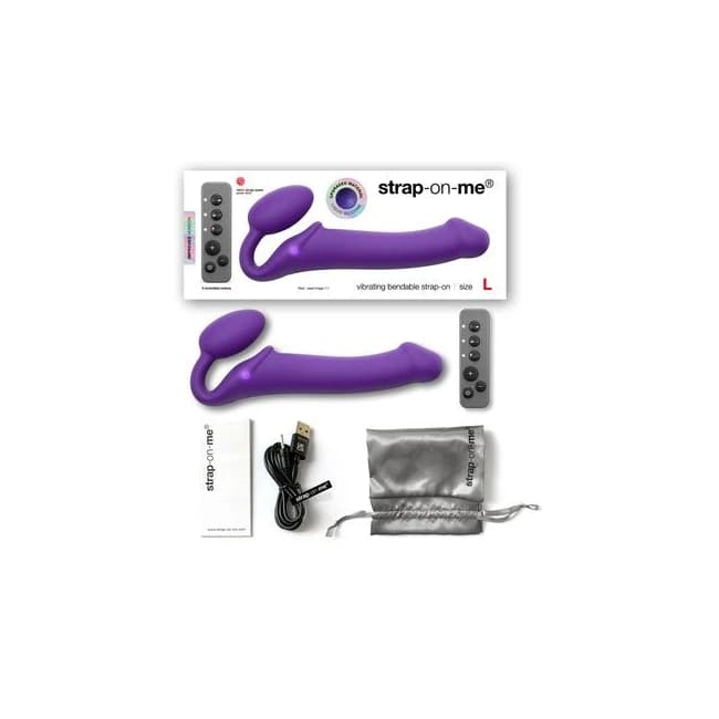 Strap on Me Vibrating Bendable L Strapless Strap on - Purple, image 1