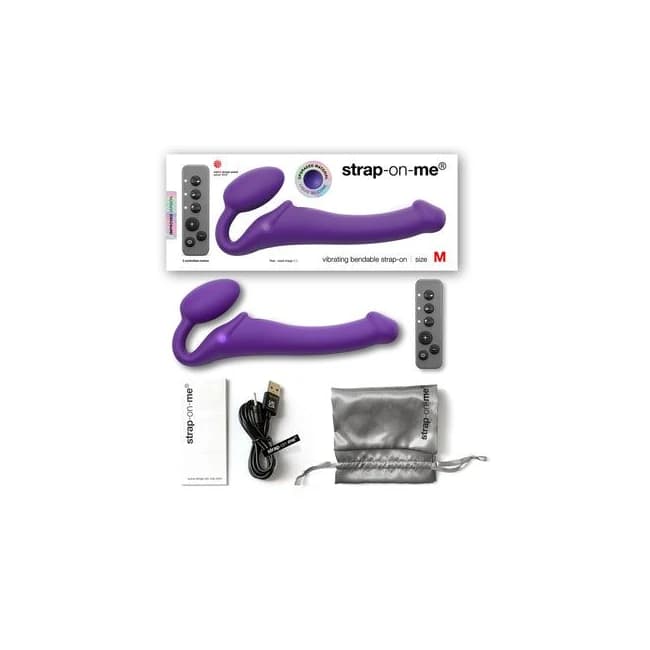Strap on Me Vibrating Bendable M Strapless Strap on - Purple, image 1