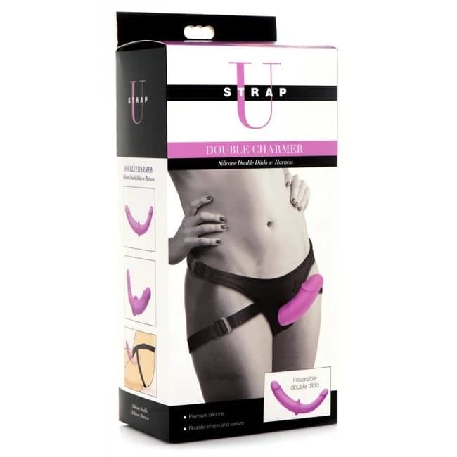 Strap U Double Charmer Double Dildo W/ Harness - Image 1 Strap U Double Charmer Double Dildo W/ Harness - Image 1
