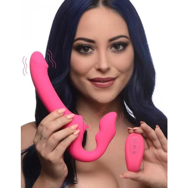Strap U Licking & Vibrating Strapless Strap-on W/ Remote - Image 1 Strap U Licking & Vibrating Strapless Strap-on W/ Remote - Image 1