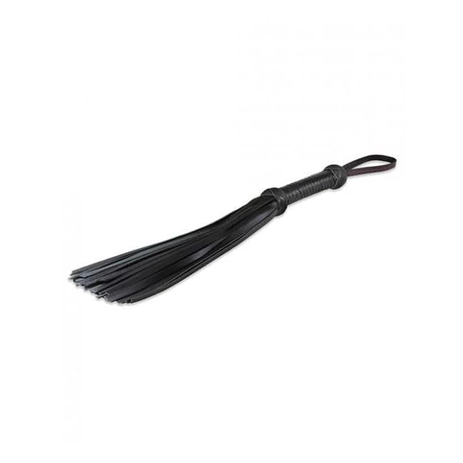 Sultra 16" Lambskin Twill Weave Grip Flogger - Black, image 1