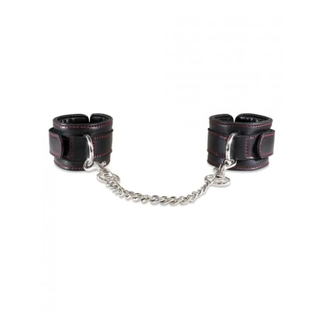 Sultra Lambskin Handcuffs with 5.5 Inches Chain Black, image 1