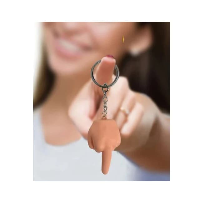 Super Fun Key Chain Squishy Fu Finger - Image 1