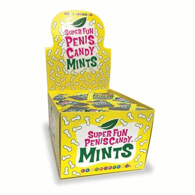 Super Fun Penis Mints 5pc Bags Display of 100 Bags - Image 1