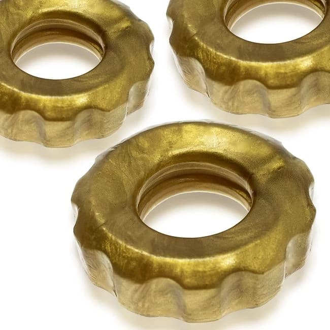SUPER HUJ 3PK COCK RINGS BRONZE (NET) - Image 1