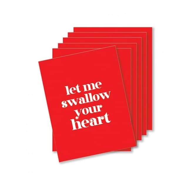 Swallow Your Heart Naughty Greeting Card - Pack of 6, image 1