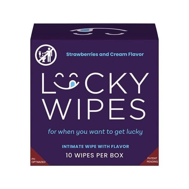 Sweetums Lucky Wipes Strawberries & Cream Flavor 10-Pack, image 1