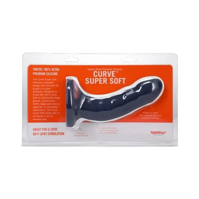 Tantus Curve 6.5 In. Dildo Medium-Firm Sapphire, image 1