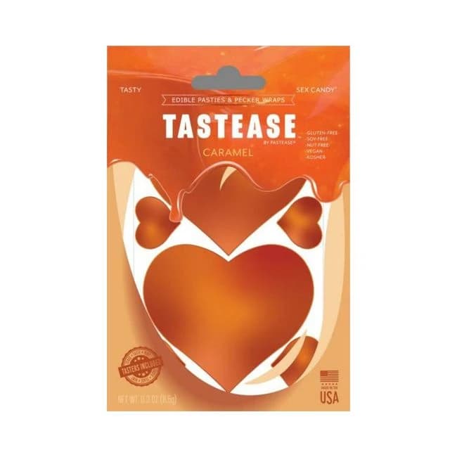 Tastease Caramel Edible Nipple Pasties & Pecker Wraps, image 1