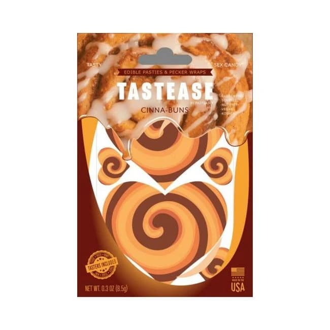 Tastease Cinna-Bun Edible Nipple Pasties & Pecker Wraps, image 1