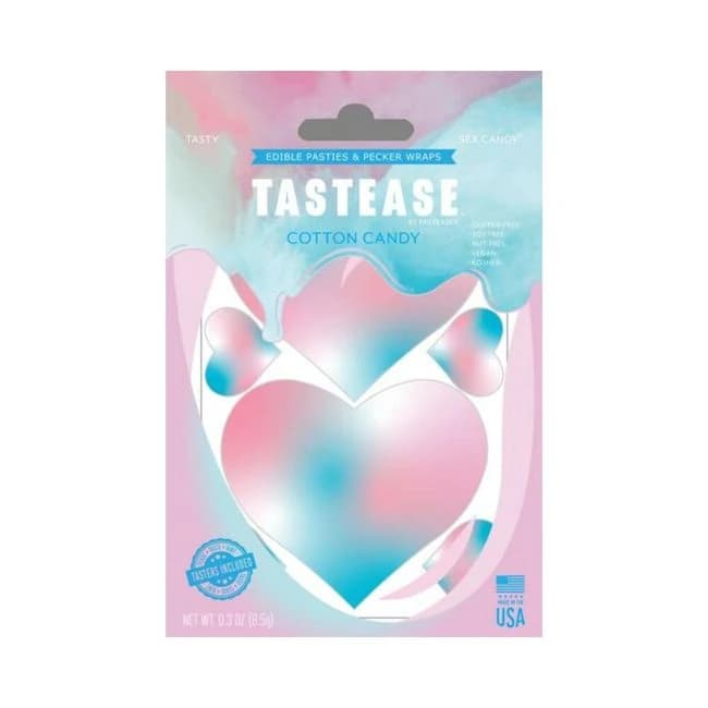 Tastease Cotton Candy Edible Nipple Pasties & Pecker Wraps, image 1