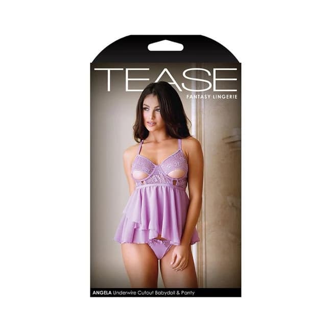 Tease Angela Underwire Cutout Babydoll and Panty, image 1