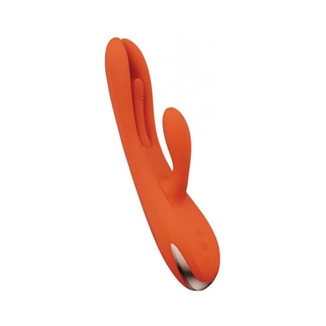 Terri App Controlled Kinky Finger Tapping Rabbit Vibrator - Orange, image 1
